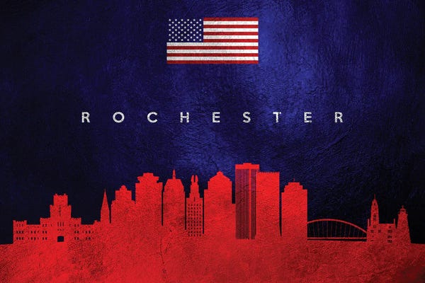 Rochester: Rochester New York Skyline by Adrian Baldovino
