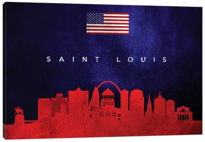 Saint Louis Missouri Skyline Canvas Art Print - St. Louis Skylines