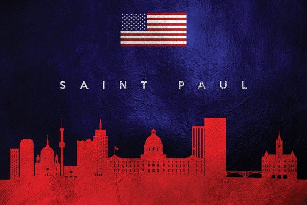 St. Paul: Saint Paul Minnesota Skyline by Adrian Baldovino