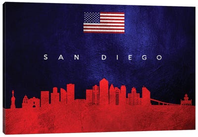 San Diego California Skyline Canvas Art Print - San Diego Skylines