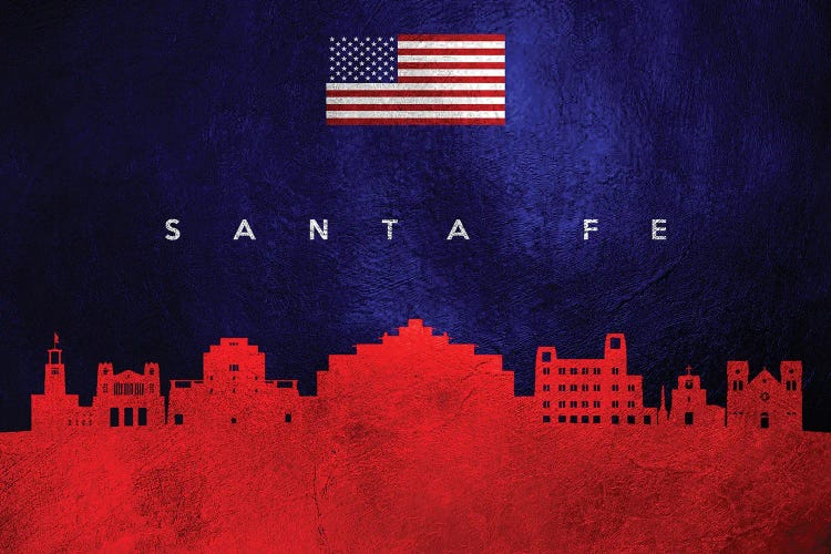 Santa Fe New Mexico Skyline by Adrian Baldovino wall art