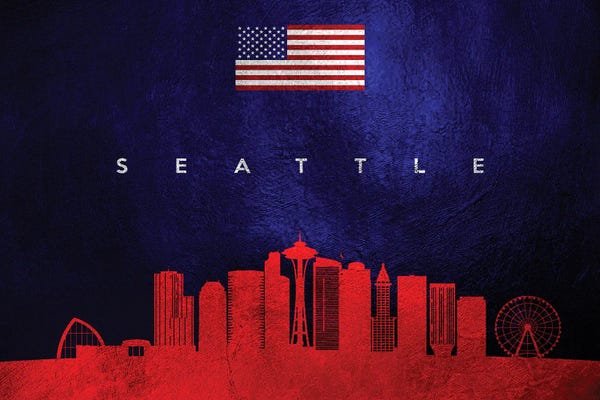 Seattle Skylines: Seattle Washington Skyline by Adrian Baldovino