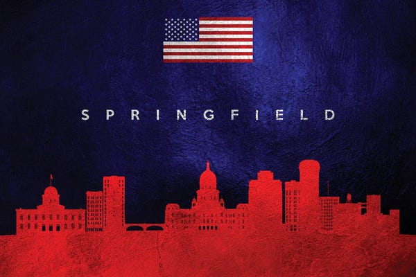 Springfield: Springfield Illinois Skyline by Adrian Baldovino