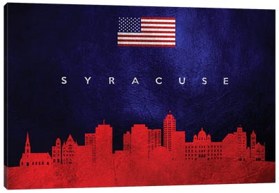 Syracuse New York Skyline Canvas Art Print - Adrian Baldovino