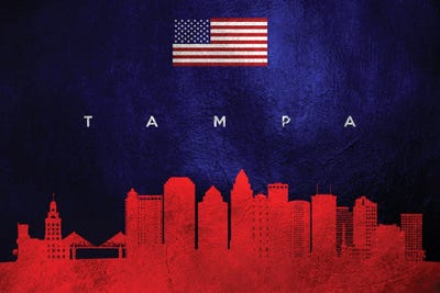 Tampa Florida Skyline by Adrian Baldovino art print