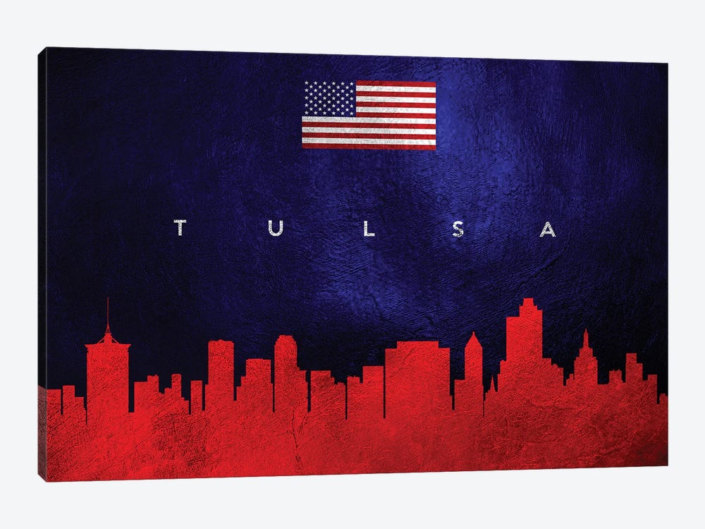 Tulsa Oklahoma Skyline by Adrian Baldovino 1-piece Canvas Print