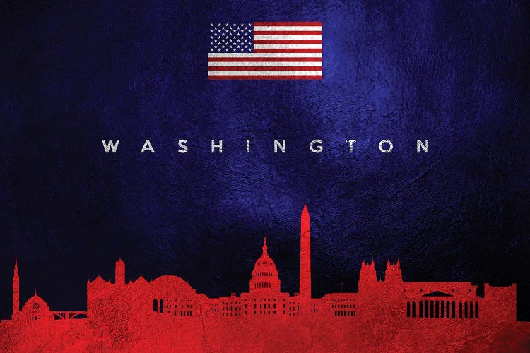 Washington Skyline by Adrian Baldovino wall art