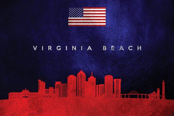 Virginia: Virginia Beach Skyline 2 by Adrian Baldovino