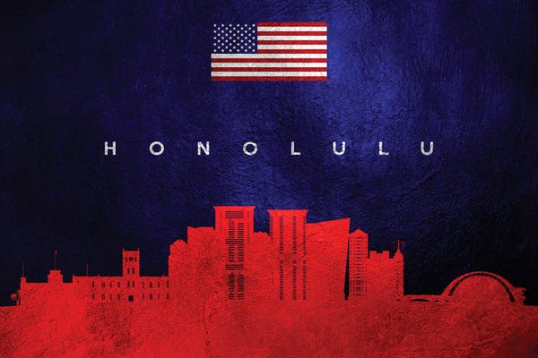 Honolulu: Honolulu Hawaii Skyline by Adrian Baldovino