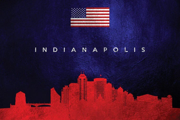 Indianapolis Indiana Skyline by Adrian Baldovino wall art