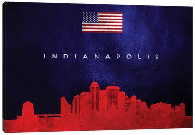 Indianapolis Indiana Skyline Canvas Art Print - Indianapolis Art