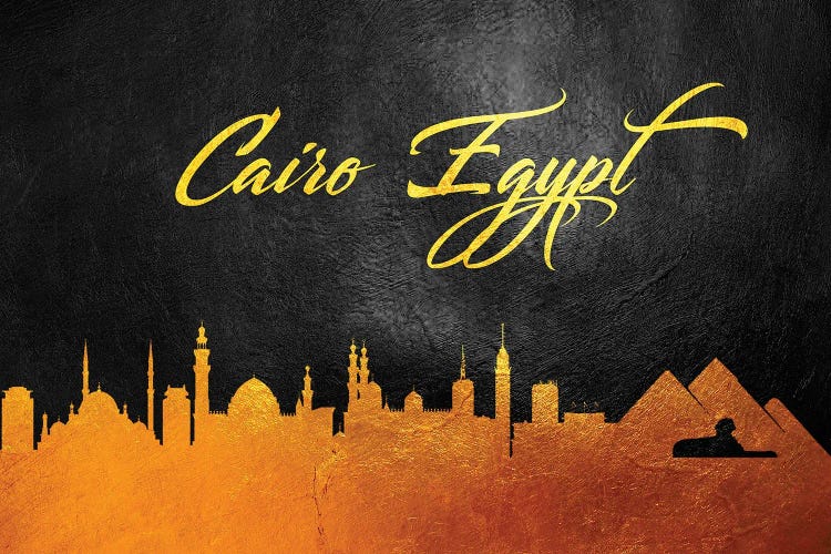 Cairo Egypt Gold Skyline