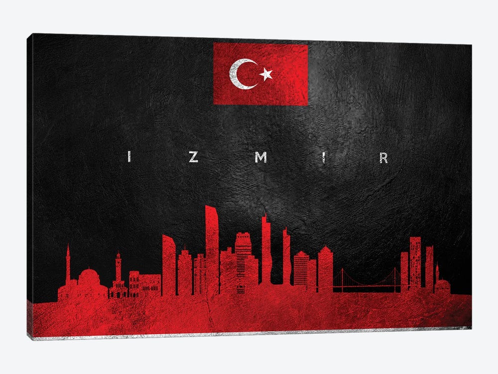 Izmir Turkey Skyline by Adrian Baldovino 1-piece Canvas Artwork