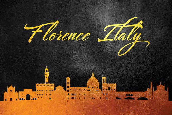 Florence Italy Gold Skyline