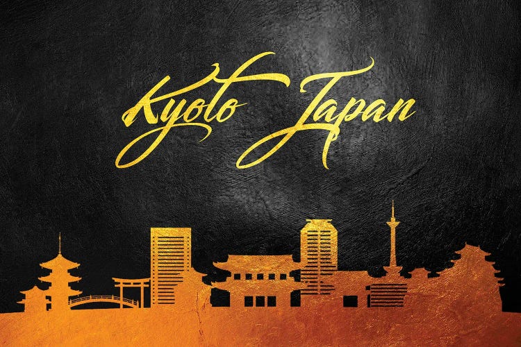 Kyoto Japan Gold Skyline