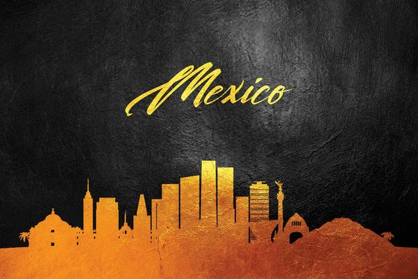 Mexico: Mexico Gold Skyline by Adrian Baldovino