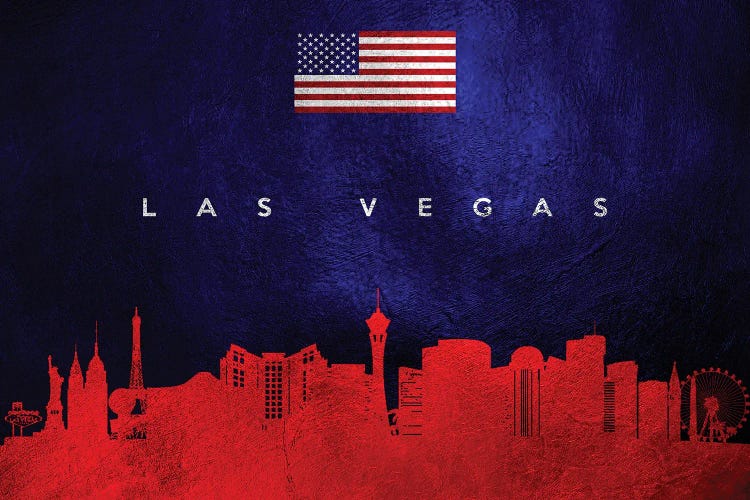 Las Vegas Nevada Skyline by Adrian Baldovino wall art
