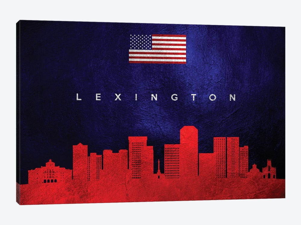 Lexington Kentucky Skyline by Adrian Baldovino 1-piece Canvas Art Print