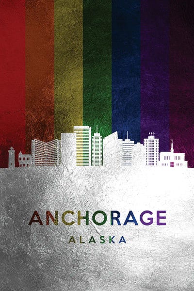 Anchorage: Anchorage Alaska Spectrum Skyline by Adrian Baldovino