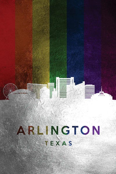Fine Art Print: Arlington Texas Spectrum Skyline by Adrian Baldovino