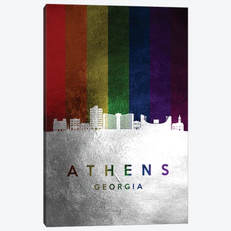 Athens Georgia Spectrum Skyline Canvas Print #ABV660} by Adrian Baldovino Canvas Art Print