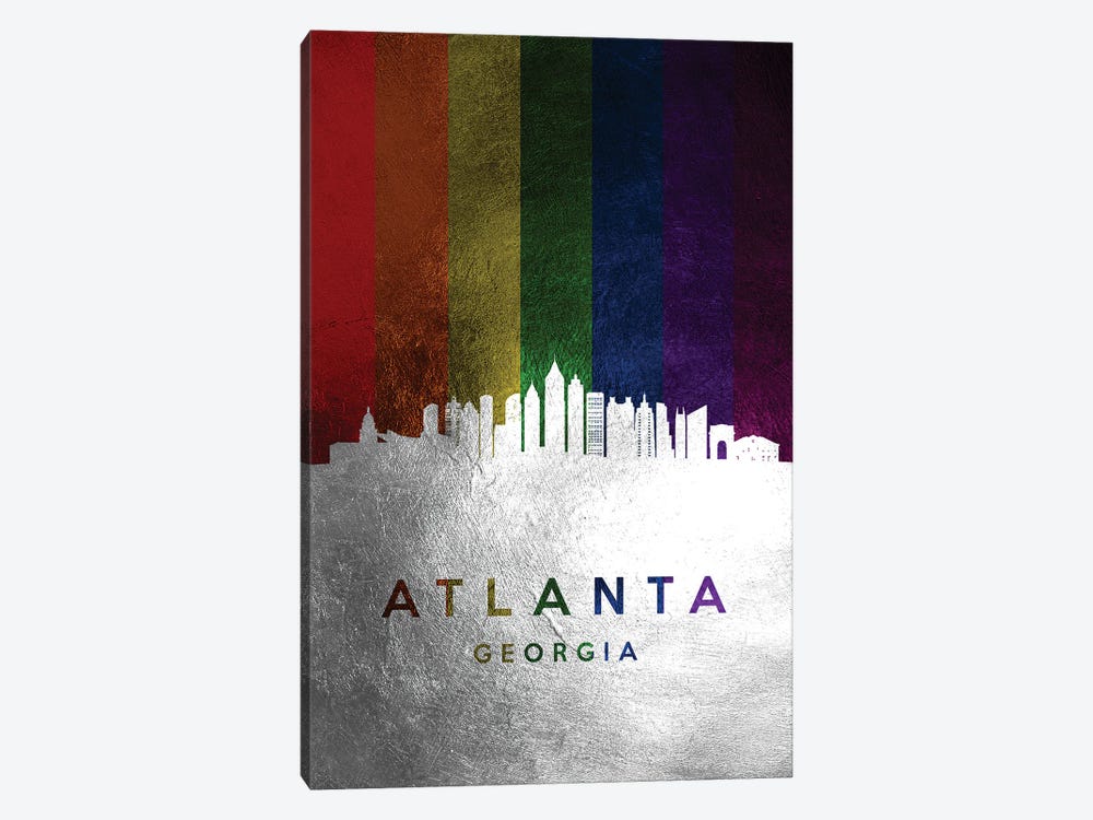 Atlanta Georgia Spectrum Skyline by Adrian Baldovino 1-piece Canvas Print