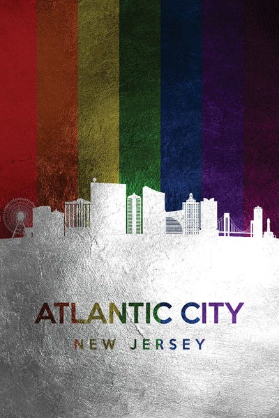 Atlantic City: Atlantic City New Jersey Spectrum Skyline by Adrian Baldovino