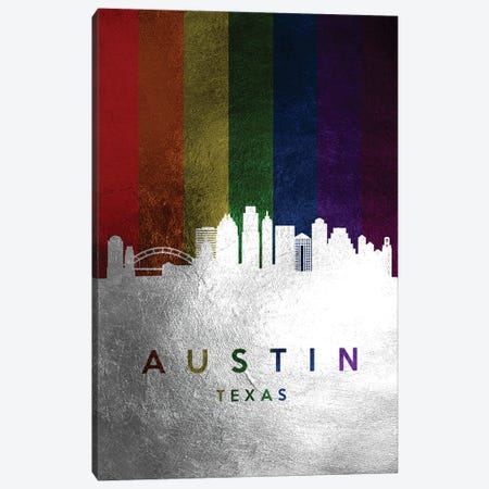Austin Texas Spectrum Skyline Canvas Print #ABV663} by Adrian Baldovino Canvas Print