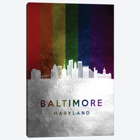 Baltimore Maryland Spectrum Skyline Canvas Print #ABV664} by Adrian Baldovino Canvas Art