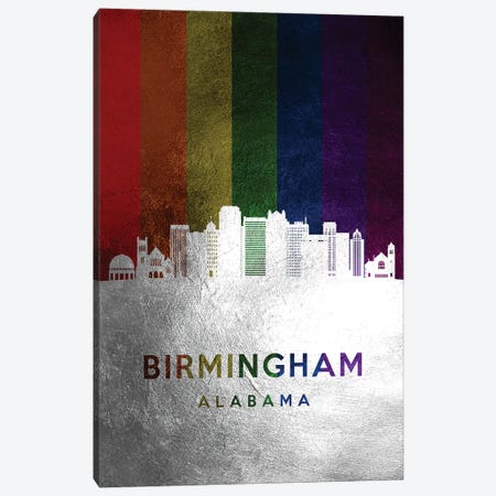 Birmingham Alabama Spectrum Skyline Canvas Print #ABV666} by Adrian Baldovino Canvas Wall Art