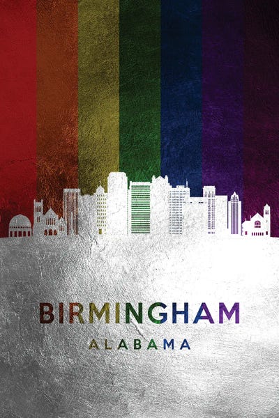 Birmingham: Birmingham Alabama Spectrum Skyline by Adrian Baldovino