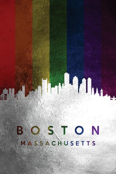 LGBTQ: Boston Massachusetts Spectrum Skyline by Adrian Baldovino