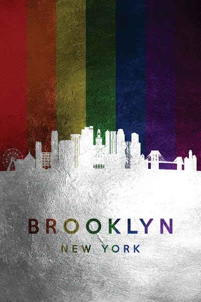Brooklyn: Brooklyn New York Spectrum Skyline by Adrian Baldovino