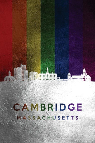 Cambridge: Cambridge Massachusetts Spectrum Skyline by Adrian Baldovino