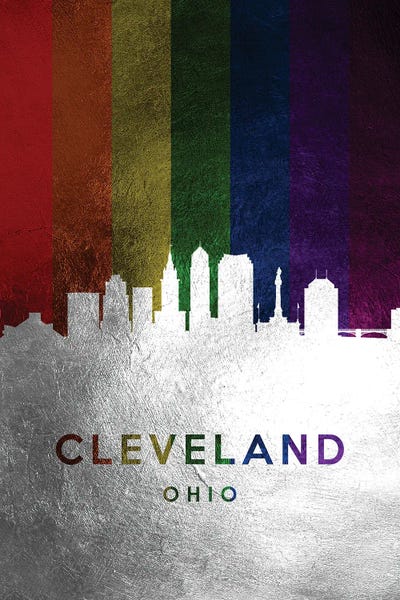 Cleveland: Cleveland Ohio Spectrum Skyline by Adrian Baldovino