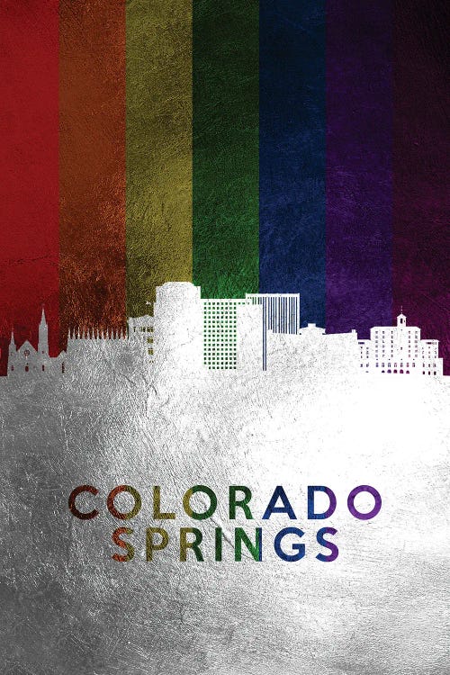 Colorado Springs Spectrum Skyline by Adrian Baldovino wall art