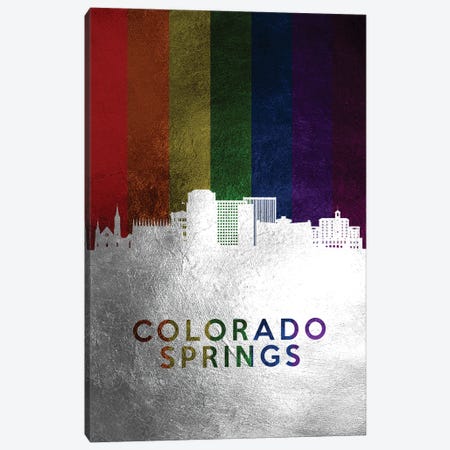 Colorado Springs Spectrum Skyline Canvas Print #ABV678} by Adrian Baldovino Canvas Art