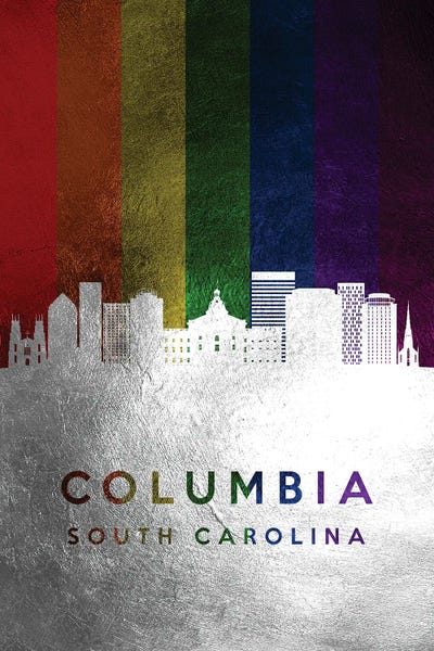 South Carolina: Columbia South Carolina Spectrum Skyline by Adrian Baldovino