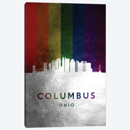 Columbus Ohio Spectrum Skyline Canvas Print #ABV680} by Adrian Baldovino Canvas Print