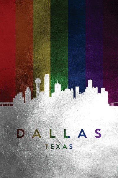 LGBTQ: Dallas Texas Spectrum Skyline by Adrian Baldovino