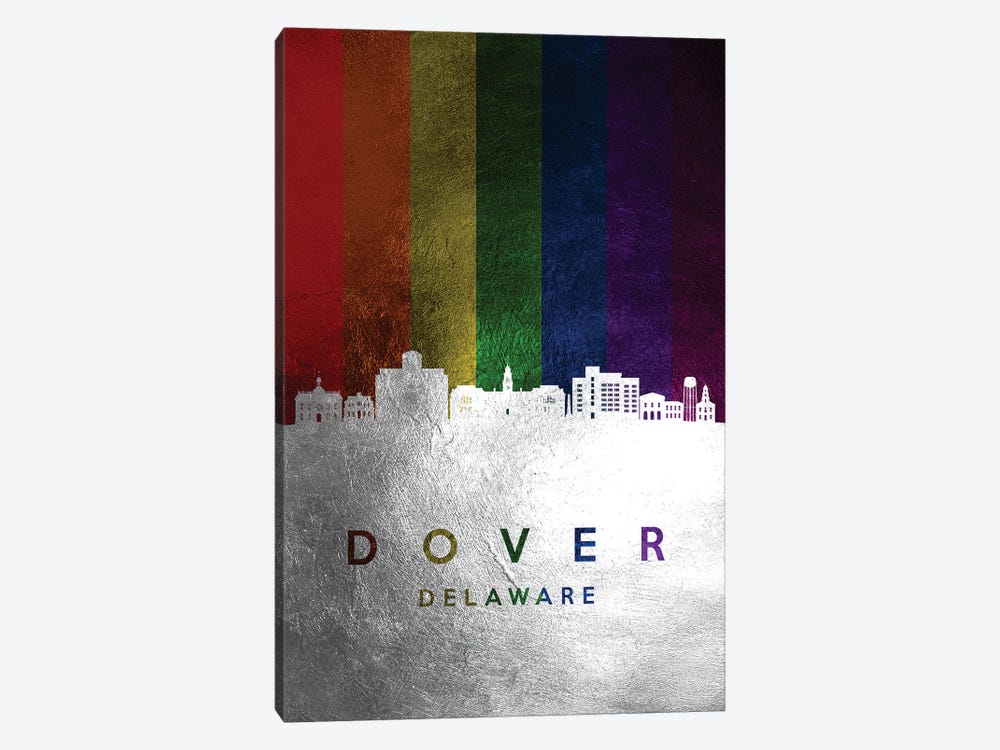 Dover Delaware Spectrum Skyline by Adrian Baldovino 1-piece Canvas Art