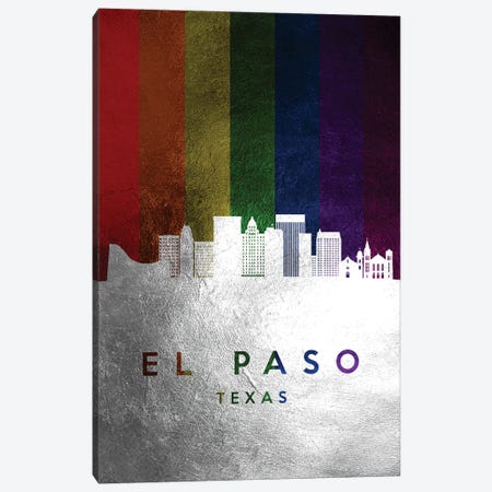El Paso Texas Spectrum Skyline Canvas Print #ABV688} by Adrian Baldovino Canvas Art Print