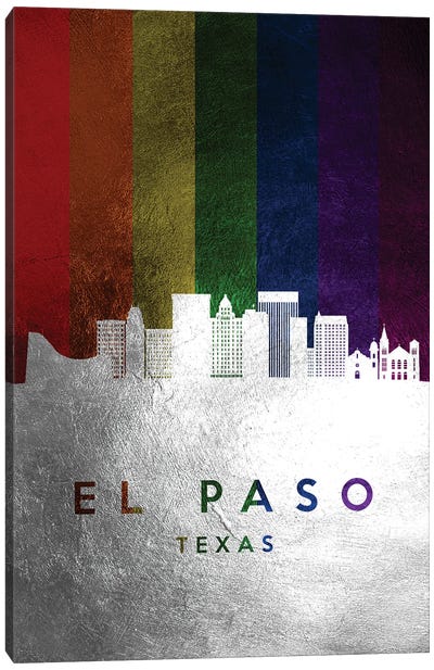 El Paso Texas Spectrum Skyline Canvas Art Print