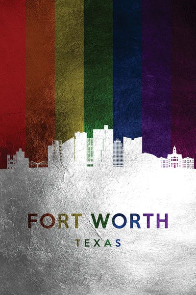 LGBTQ: Fort Worth Texas Spectrum Skyline by Adrian Baldovino