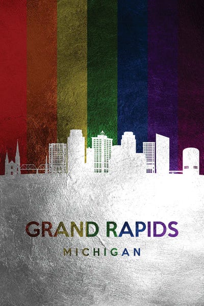 Grand Rapids: Grand Rapids Michigan Spectrum Skyline by Adrian Baldovino