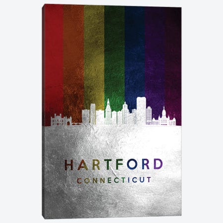Hartford Connecticut Spectrum Skyline Canvas Print #ABV695} by Adrian Baldovino Canvas Print