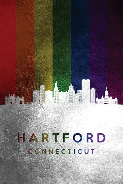 Connecticut: Hartford Connecticut Spectrum Skyline by Adrian Baldovino