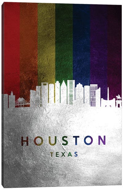 Houston Texas Spectrum Skyline Canvas Art Print - Houston Art