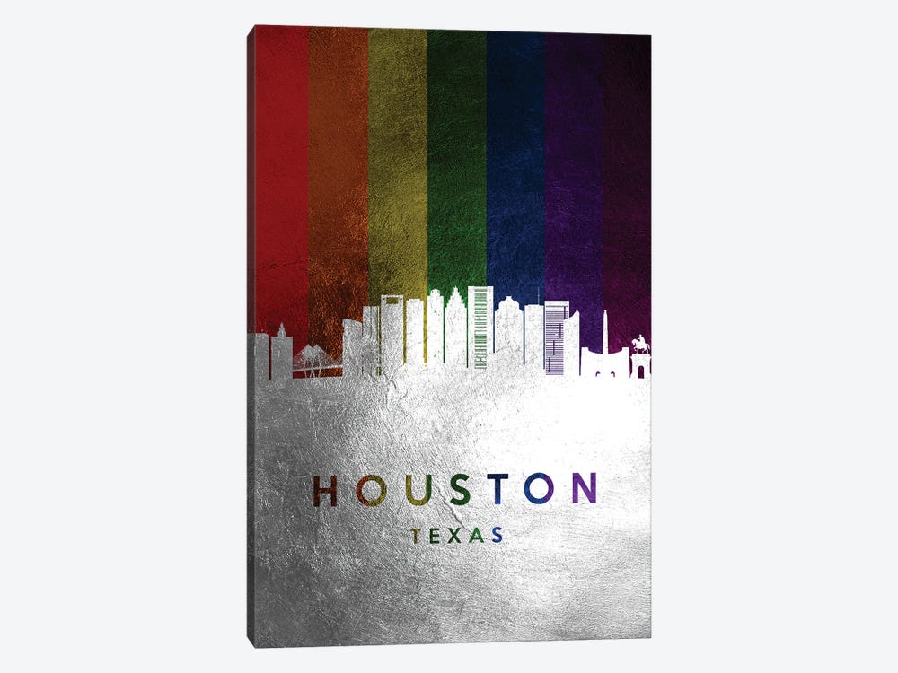 Houston Texas Spectrum Skyline by Adrian Baldovino 1-piece Canvas Artwork