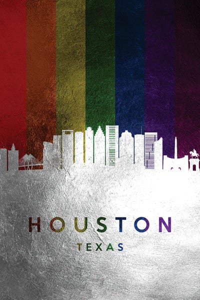 LGBTQ: Houston Texas Spectrum Skyline by Adrian Baldovino